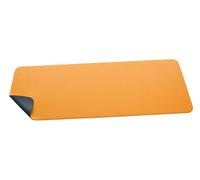 SIGEL SA601 Sous-main - imitation cuir de haute qualité - jaune, gris - double face - 80 x 30 cm