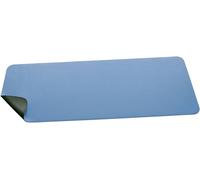 SIGEL Sous-main SA602 – cuir PU végétalien, antidérapant, double face, 80×30 cm, bleu/vert
