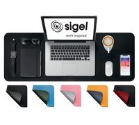SIGEL SA604 Desk Pad - waterproof - imitation leather - Black - double sided - 8