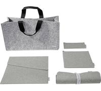 Sigel Sacoche pour accessoires Bundle Desk Sharing Bag L Notebook Case Organizer Set Desk Mat Dimension maximale: 39,6 cm (15,6) gris clair