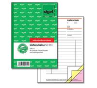 SIGEL SD014 Bulletins de livraison, avec accusé de réception, 1ère, 2ème et 3ème feuilles imprimées, A6, autocopiant, 3 x 40 feuilles
