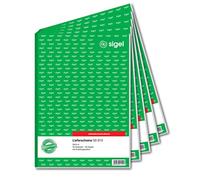 SIGEL SD015/5 Lot de 5 bons de livraison A4, 2 x 40 feuilles, autocopiants, microperforés, avec perforation, en papier durable