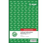 Sigel sd017 Combinaison livre, commande/bon de livraison/facture A5, 2 x 40 feuilles, autocopiant