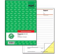 SIGEL SD025 Rapports, 1ère et 2ème feuilles imprimées, A5, autocopiant, 2 x 40 feuilles