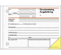 SIGEL SD026 Reçus de dépenses/recettes, 1ère et 2ème feuilles imprimées, avec impression de sécurité, A6 q, autocopiant, 2 x 40 feuilles