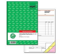 SIGEL SD067 Preuves de travail à façon, 1ère, 2ème et 3ème feuilles imprimées, A5, autocopiantes, 3 x 40 feuilles