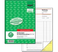 SIGEL SD130 Factures pour petites entreprises, sans indication de la TVA, avec numéro progressif, 1ère/2ème feuille imprimée, A5, autocopiante, 2 x 30 feuilles