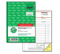 SIGEL SD133 Factures, avec numérotation continue, 1ère et 2ème feuilles imprimées, A6, autocopiant, 2 x 50 feuilles