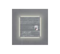 Sigel SI-GL403 Tableau magnétique en verre Artverum LED Light 480x480x15 Conception en béton