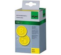 SIGEL Jetons Wm004 – Lot de 100, Ø 2,5 cm – Jaune