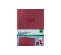 SIGEL SM133 Porte-menu avec reliure à vis pour format A5, bordeaux avec structure en lin élégante, résistant et facile à nettoyer