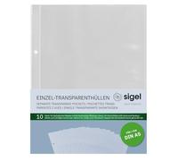 SIGEL Sm191 Lot de 10 Pochettes 2 Vues, pour 14,8 X 21 cm, en Plastique, Transparent