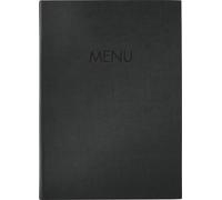 Sigel SM202 Chemise pour menu DIN A4 1 pc(s) avec 2 pochettes transparentes doubles pour 8 pages, reliure élastique noir