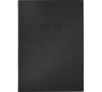 Sigel Chemise pour menu SM202 - DIN A4, 2 pochettes doubles (8 pages), reliure élastique, noir