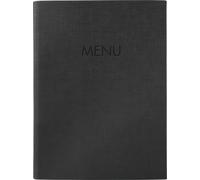 Sigel SM203 Chemise pour menu DIN A5 1 pc(s) avec 2 pochettes transparentes doubles pour 8 pages, reliure élastique noir