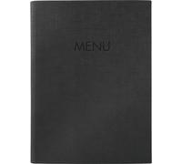 Sigel SM203 Chemise pour menu DIN A5 1 pc(s) avec 2 pochettes transparentes doubles pour 8 pages, reliure élastique noir