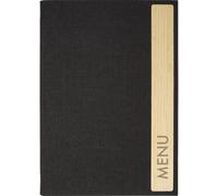 Sigel SM221 Chemise pour menu DIN A5 1 pc(s) avec 2 pochettes transparentes doubles pour 8 pages, reliure élastique gris foncé, beige