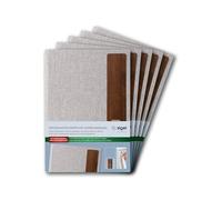 SIGEL SM223/5 Protège-menu - 5 pièces - fourni avec 2 pochettes transparentes 4 vues pour 8 feuilles - reliure à cordon élastique - A5 - gris clair/brun