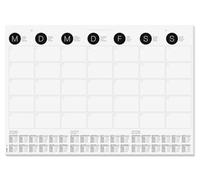 Sigel Sous-main planning mensuel H6550 blanc et noir 59,5 x 41 cm