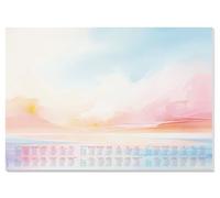 SIGEL H7313 Sous-main en papier, calendriers sur 3 ans et semainier, design magic sunset, A2 (59.5 x 41 cm), bleu clair/rose/jaune ensoleillé/orange, 30 feuilles