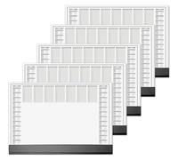 SIGEL Sous-main papier 2027/2028 A2 | H7365/5, lot de 5, design office, avec bande de protection, noir et blanc, 5 x 40 feuilles