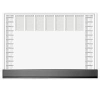 SIGEL Sous-main papier 2027/2028 A2 | H7365, design office, avec bande de protection, noir et blanc, 40 feuilles