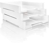 SIGEL Sy421 Lot de 3 Bacs à Courrier Eyestyle, Blanc