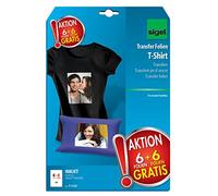 SIGEL T1157 Film de transfert T-Shirt foncé "Hot Deal", A4, 6 feuilles + 6 freuilles gratuit