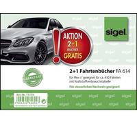 SIGEL T1179 Carnet de route pour voiture, set de 3 (3xFA614 : A6 paysage, 40 feuilles)