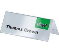 SIGEL Ta136 Lot de 10 Présentoirs Chevalets de Table, 10 X 6 X 5,5 cm, Transparent