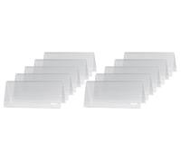 SIGEL Ta138 Lot de 10 Présentoirs Chevalets de Table, 9,5 X 4,2 X 4,5 cm, Transparent
