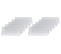 SIGEL TA138 Lot de 10 Présentoirs chevalets de table, 9,5 x 4,2 x 4,5 cm, transparent
