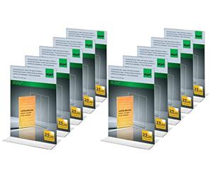 SIGEL Ta220 Lot de 10 Présentoirs Verticals de Table, 30 X 21 X 8,5 cm, Résistance Permanente aux Uv, Acrylique Transparent