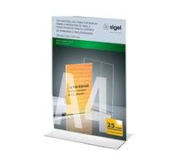 Sigel Présentoir de table TA220 – Forme en T, transparent pour DIN A4 – 1 pc