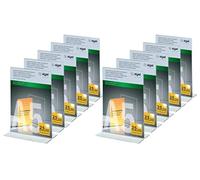SIGEL Ta222 Lot de 10 Présentoirs Verticals de Table, 15 X 21,5 X 5,3 cm, Résistance Permanente aux Uv, Acrylique Transparent