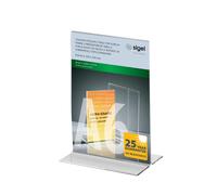 SIGEL TA226 Sign Holder, upright, for A6, double-sided presentation, uv resistan