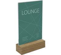 Sigel Présentoir de table TA252 pour format DIN A6 transparent bois 1 pièce