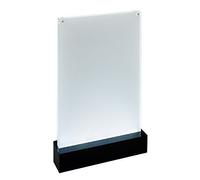 Sigel Ta420 Présentoir De Table Led Pour A4, Présentation Double Face À Illuminer, Transparent/Noir, Acrylique