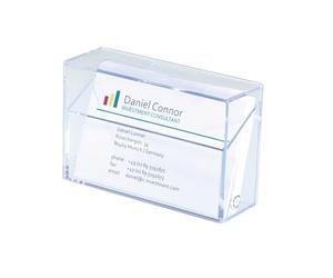 SIGEL Va110 Porte-Cartes de Visite, pour 100 Cartes Format 8,6 X 5,6 cm, Transparent