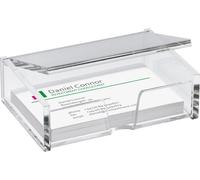 SIGEL VA112 Boîtier pour cartes de visite, transparent, pour jusqu'à 80 cartes (max. 90x58 mm)