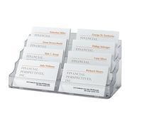 SIGEL Va138 Présentoir de Carte de Visite, pour 560 Cartes Format 9,4 X 8,5 cm, avec 8 Compartiments, Transparent