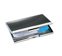 SIGEL Vz130 Étui pour Carte de Visite, Jusqu'à 20 Cartes, 9,1 X 5,6 cm, Argent