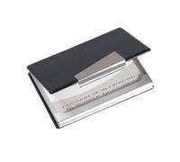 SIGEL Vz131 Étui pour Carte de Visite, Jusqu'à 20 Cartes, 9 X 5,8 cm, Noir/Argent