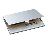 SIGEL Vz135 Étui pour Carte de Visite, Jusqu'à 15 Cartes, 9,1 X 5,6 cm, Argent