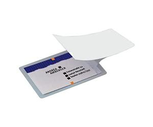 SIGEL Vz215 Lot de 100 Pochettes pour Cartes de Visite, Plastification à Froid, 8,5 X 5,5 cm, Transparent