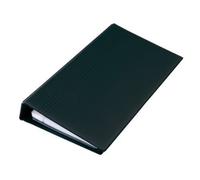 Sigel Vz300 Classeur En Plastique À Rang Avec 25 Pochettes/Répertoire A-Z/Mécanisme À 4 Anneaux Pour Carte De Visite 200 Cartes 90 X 58 Mm Noir Mat