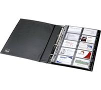 Sigel VZ301 VZ301 Classeur à anneaux pour cartes de visite 400 cartes (l x H x P) 270 x 325 x 53 mm noir (mat) matière plastique