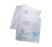 Sigel Pochettes pour cartes de visite VZ351 DIN A4, 2 rangs transparent, Lot de 10 (200 cartes)