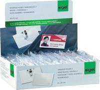 SIGEL ZB200 Badges avec épingle et pince, 50 pièces