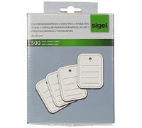 SIGEL Zb350 Lot de 500 Étiquettes à Trou, 4 X 5 cm